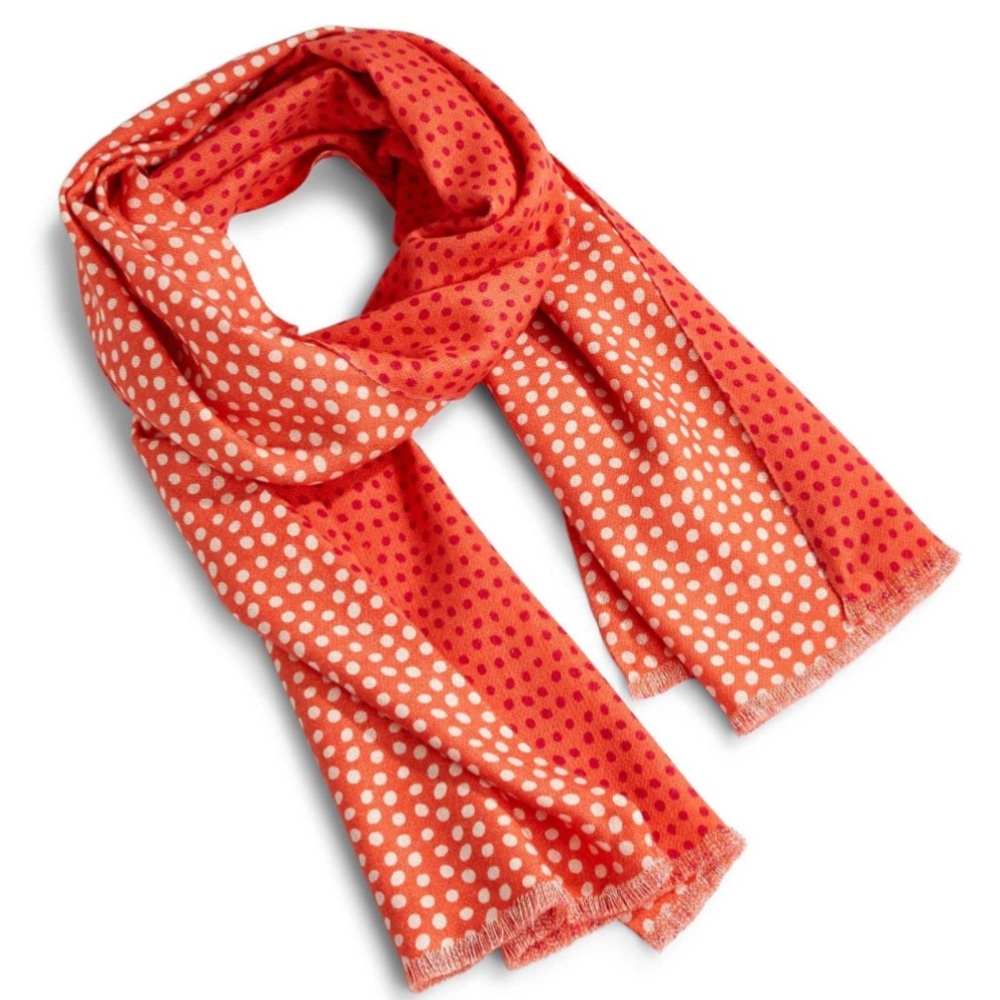 Summery Vera Bradley Reversible Scarf NWT NIP Coral Meadow 72”x20”